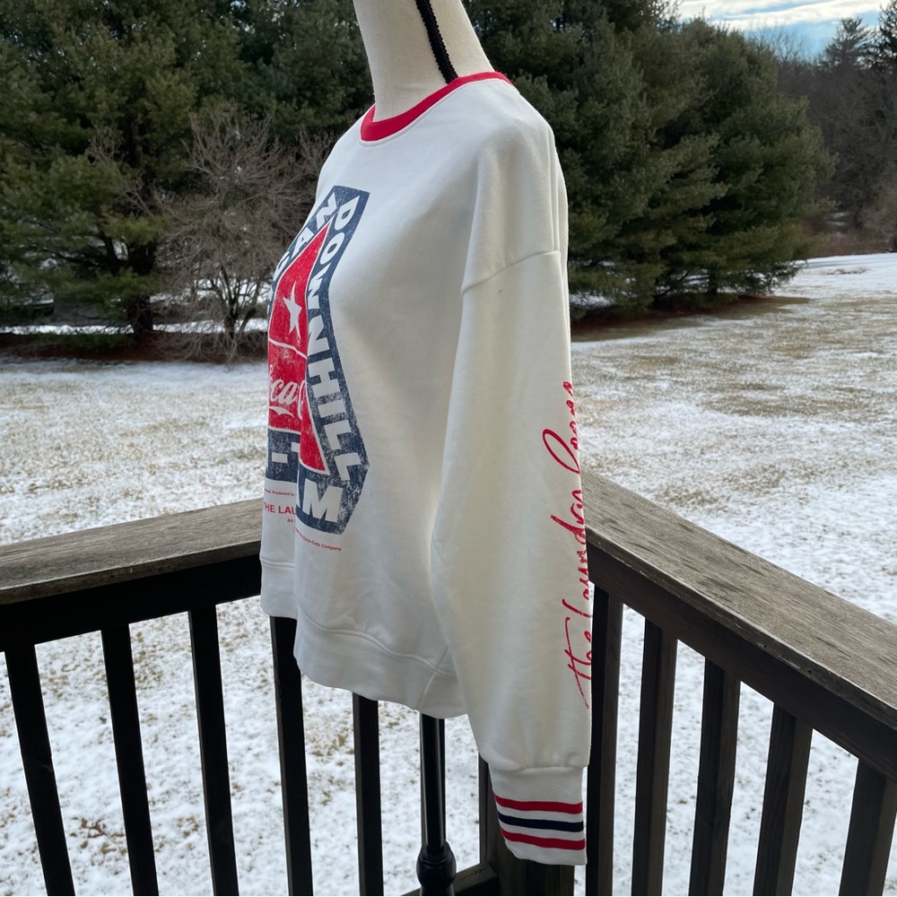 Revolve Laundry Room sweatshirt top crew Coca Cola Coke American ski team small - Picture 5 of 12